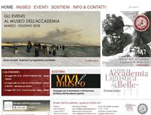 Tablet Screenshot of museo.accademialigustica.it